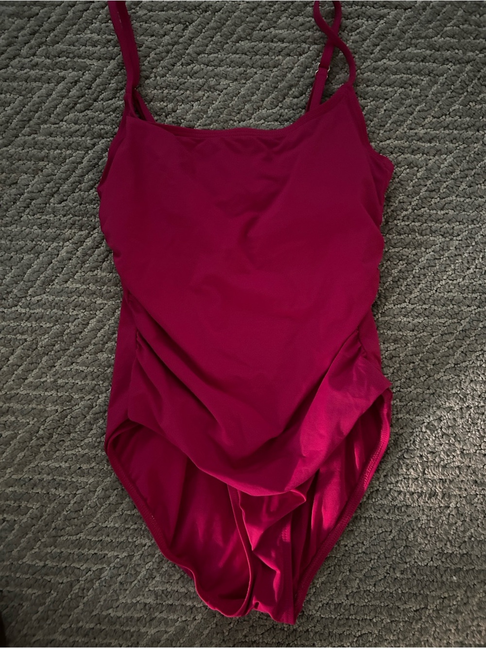 Anne Cole Fuchsia One-Piece Swimsuit with Thin Straps